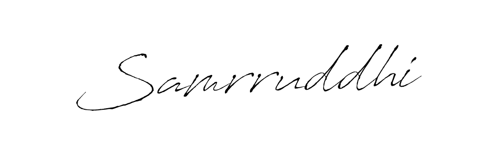 Create a beautiful signature design for name Samrruddhi. With this signature (Antro_Vectra) fonts, you can make a handwritten signature for free. Samrruddhi signature style 6 images and pictures png