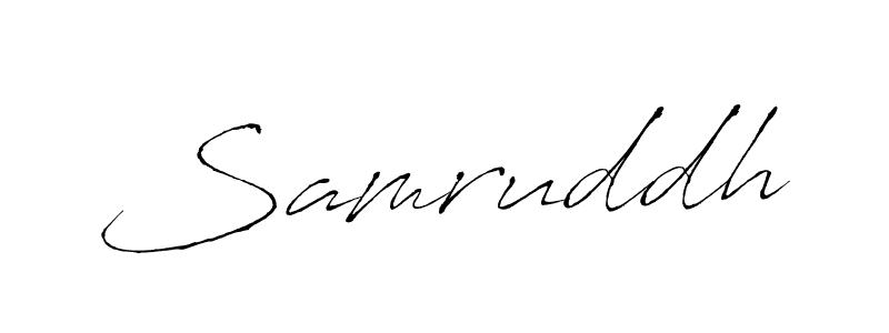 Create a beautiful signature design for name Samruddh. With this signature (Antro_Vectra) fonts, you can make a handwritten signature for free. Samruddh signature style 6 images and pictures png