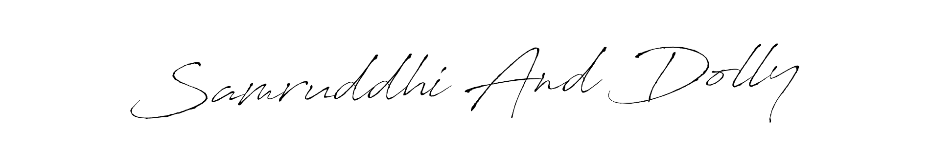 You should practise on your own different ways (Antro_Vectra) to write your name (Samruddhi And Dolly) in signature. don't let someone else do it for you. Samruddhi And Dolly signature style 6 images and pictures png