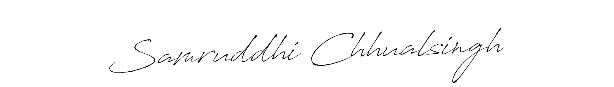 Use a signature maker to create a handwritten signature online. With this signature software, you can design (Antro_Vectra) your own signature for name Samruddhi Chhualsingh. Samruddhi Chhualsingh signature style 6 images and pictures png