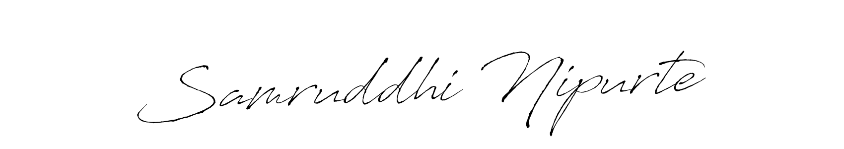 Design your own signature with our free online signature maker. With this signature software, you can create a handwritten (Antro_Vectra) signature for name Samruddhi Nipurte. Samruddhi Nipurte signature style 6 images and pictures png