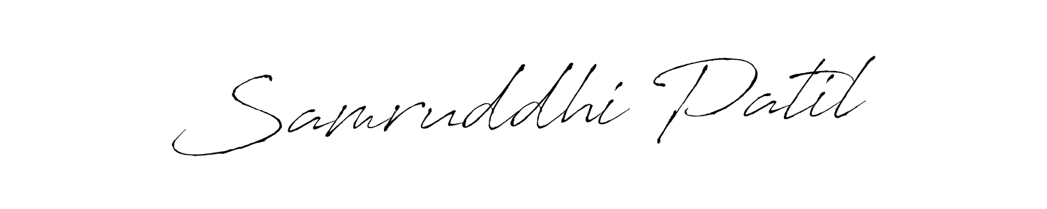 How to make Samruddhi Patil name signature. Use Antro_Vectra style for creating short signs online. This is the latest handwritten sign. Samruddhi Patil signature style 6 images and pictures png