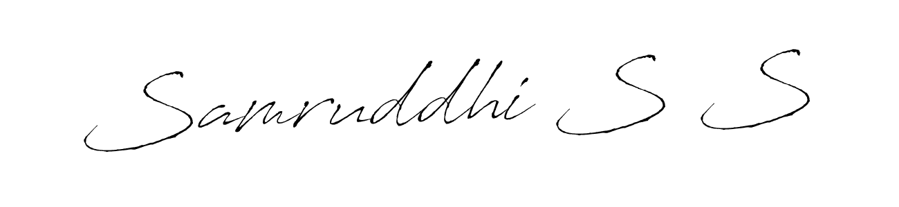 Samruddhi S S stylish signature style. Best Handwritten Sign (Antro_Vectra) for my name. Handwritten Signature Collection Ideas for my name Samruddhi S S. Samruddhi S S signature style 6 images and pictures png