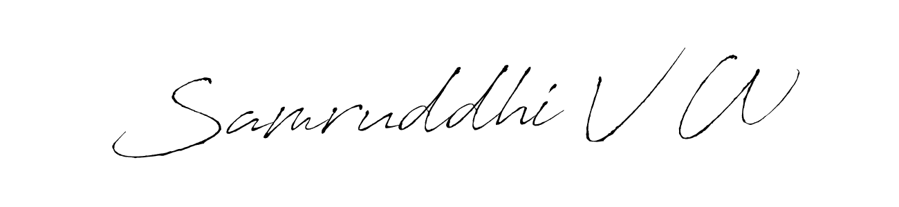 Design your own signature with our free online signature maker. With this signature software, you can create a handwritten (Antro_Vectra) signature for name Samruddhi V W. Samruddhi V W signature style 6 images and pictures png