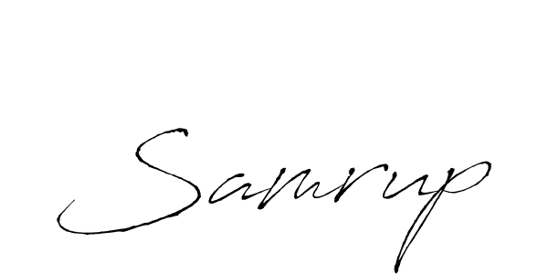Make a beautiful signature design for name Samrup. With this signature (Antro_Vectra) style, you can create a handwritten signature for free. Samrup signature style 6 images and pictures png
