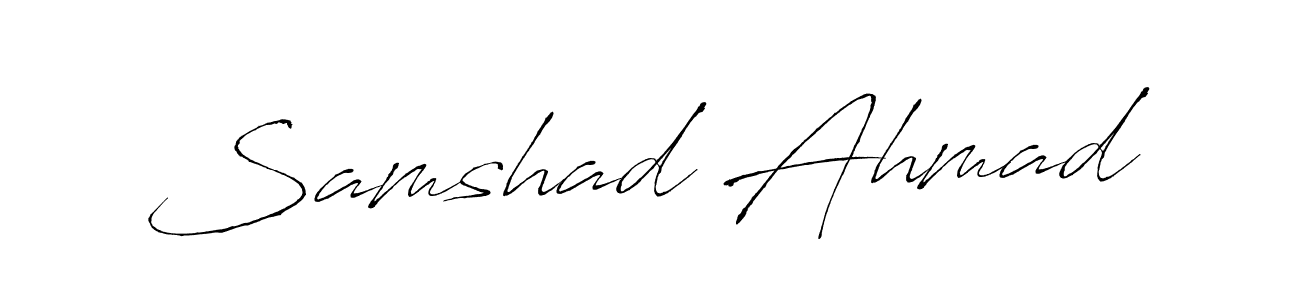 Also we have Samshad Ahmad name is the best signature style. Create professional handwritten signature collection using Antro_Vectra autograph style. Samshad Ahmad signature style 6 images and pictures png