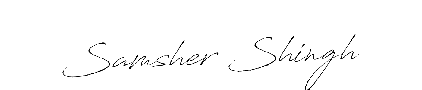This is the best signature style for the Samsher Shingh name. Also you like these signature font (Antro_Vectra). Mix name signature. Samsher Shingh signature style 6 images and pictures png