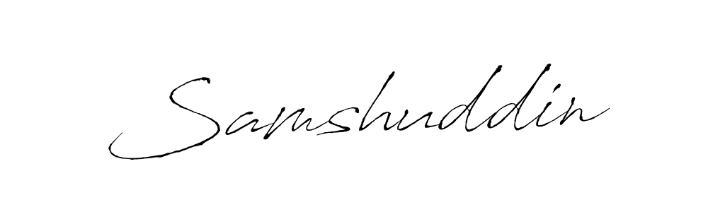 You should practise on your own different ways (Antro_Vectra) to write your name (Samshuddin) in signature. don't let someone else do it for you. Samshuddin signature style 6 images and pictures png
