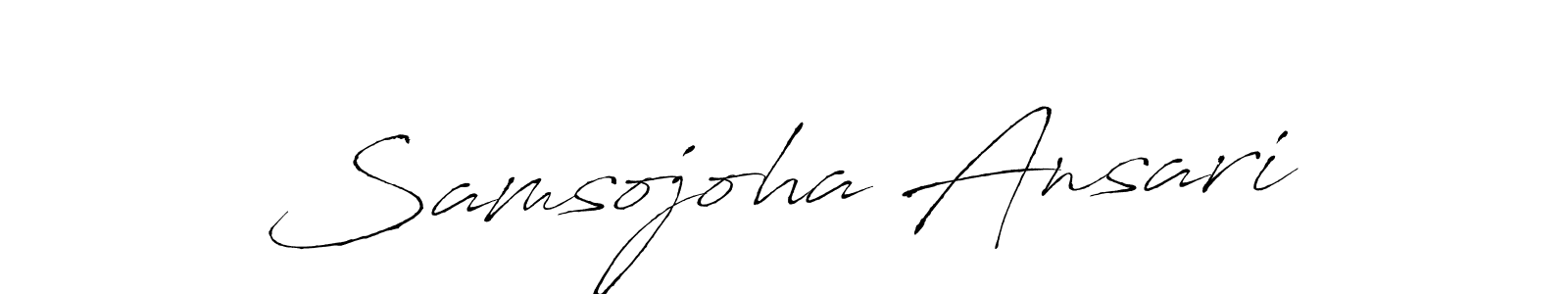 Make a beautiful signature design for name Samsojoha Ansari. With this signature (Antro_Vectra) style, you can create a handwritten signature for free. Samsojoha Ansari signature style 6 images and pictures png