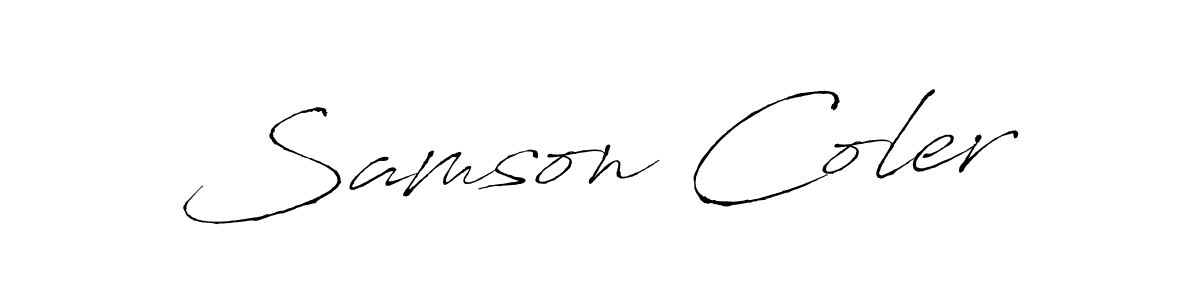 Make a beautiful signature design for name Samson Coler. With this signature (Antro_Vectra) style, you can create a handwritten signature for free. Samson Coler signature style 6 images and pictures png