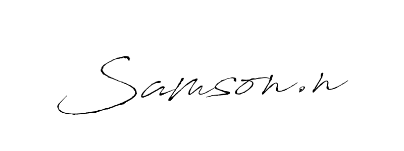 Antro_Vectra is a professional signature style that is perfect for those who want to add a touch of class to their signature. It is also a great choice for those who want to make their signature more unique. Get Samson.n name to fancy signature for free. Samson.n signature style 6 images and pictures png