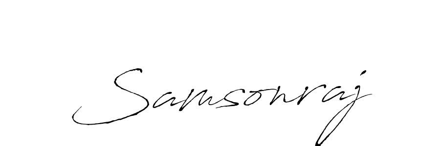 How to make Samsonraj name signature. Use Antro_Vectra style for creating short signs online. This is the latest handwritten sign. Samsonraj signature style 6 images and pictures png