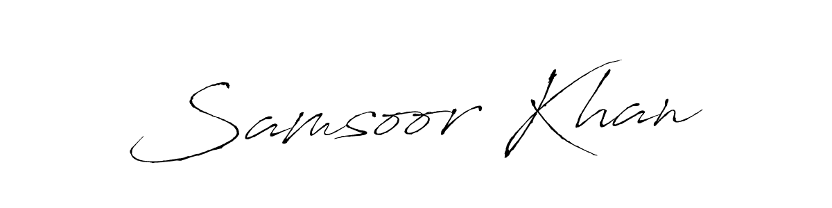 Also You can easily find your signature by using the search form. We will create Samsoor Khan name handwritten signature images for you free of cost using Antro_Vectra sign style. Samsoor Khan signature style 6 images and pictures png