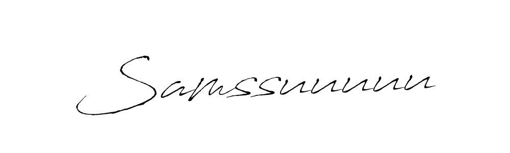 Make a beautiful signature design for name Samssuuuuu. With this signature (Antro_Vectra) style, you can create a handwritten signature for free. Samssuuuuu signature style 6 images and pictures png