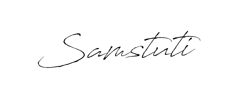 Create a beautiful signature design for name Samstuti. With this signature (Antro_Vectra) fonts, you can make a handwritten signature for free. Samstuti signature style 6 images and pictures png