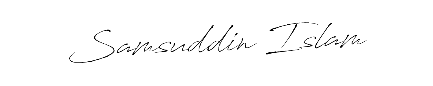 Also we have Samsuddin Islam name is the best signature style. Create professional handwritten signature collection using Antro_Vectra autograph style. Samsuddin Islam signature style 6 images and pictures png