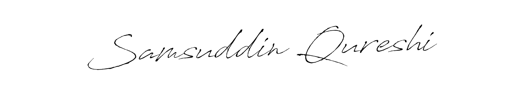 Samsuddin Qureshi stylish signature style. Best Handwritten Sign (Antro_Vectra) for my name. Handwritten Signature Collection Ideas for my name Samsuddin Qureshi. Samsuddin Qureshi signature style 6 images and pictures png