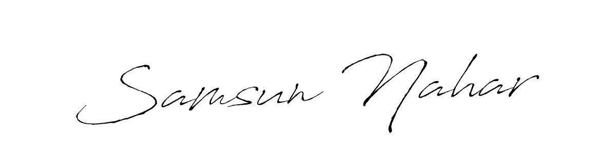 Also You can easily find your signature by using the search form. We will create Samsun Nahar name handwritten signature images for you free of cost using Antro_Vectra sign style. Samsun Nahar signature style 6 images and pictures png