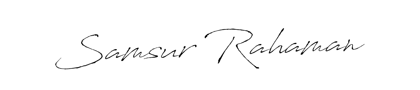 Also You can easily find your signature by using the search form. We will create Samsur Rahaman name handwritten signature images for you free of cost using Antro_Vectra sign style. Samsur Rahaman signature style 6 images and pictures png