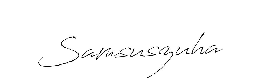 Create a beautiful signature design for name Samsuszuha. With this signature (Antro_Vectra) fonts, you can make a handwritten signature for free. Samsuszuha signature style 6 images and pictures png