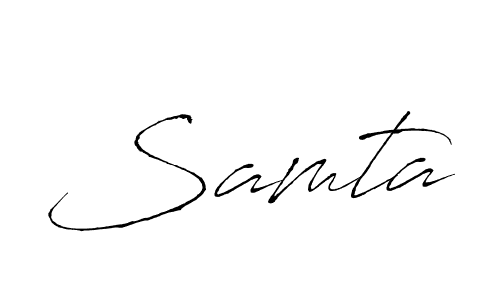 You should practise on your own different ways (Antro_Vectra) to write your name (Samta) in signature. don't let someone else do it for you. Samta signature style 6 images and pictures png