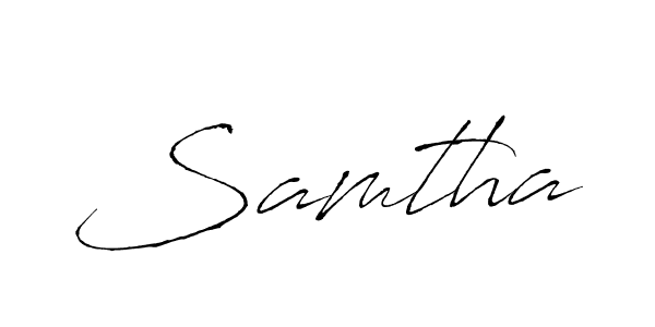 How to make Samtha name signature. Use Antro_Vectra style for creating short signs online. This is the latest handwritten sign. Samtha signature style 6 images and pictures png