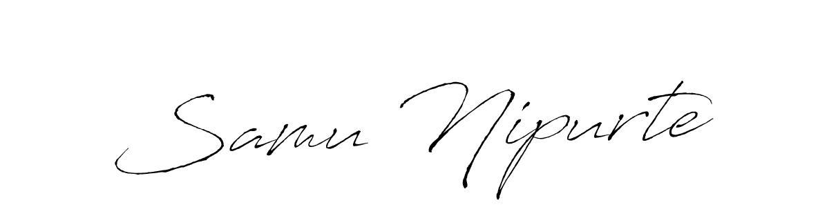 How to make Samu Nipurte name signature. Use Antro_Vectra style for creating short signs online. This is the latest handwritten sign. Samu Nipurte signature style 6 images and pictures png