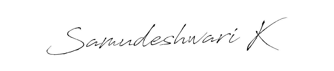 It looks lik you need a new signature style for name Samudeshwari K. Design unique handwritten (Antro_Vectra) signature with our free signature maker in just a few clicks. Samudeshwari K signature style 6 images and pictures png