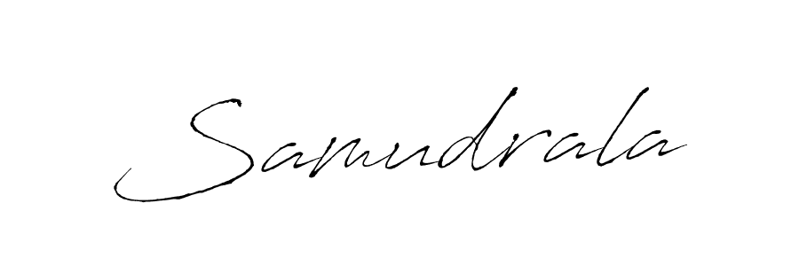 Make a beautiful signature design for name Samudrala. With this signature (Antro_Vectra) style, you can create a handwritten signature for free. Samudrala signature style 6 images and pictures png