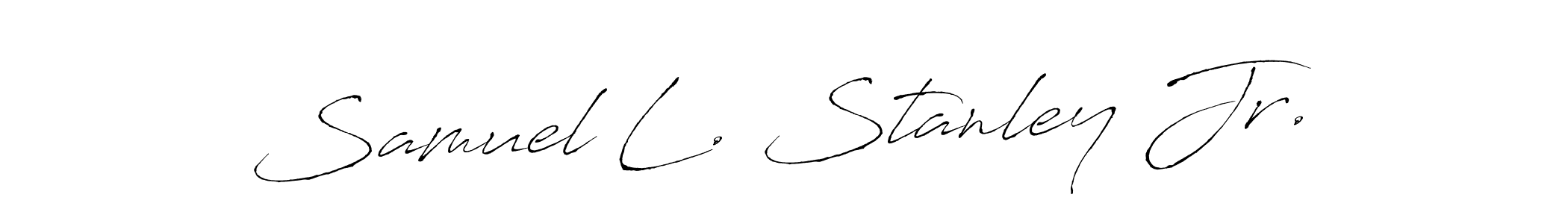 How to make Samuel L. Stanley Jr. name signature. Use Antro_Vectra style for creating short signs online. This is the latest handwritten sign. Samuel L. Stanley Jr. signature style 6 images and pictures png