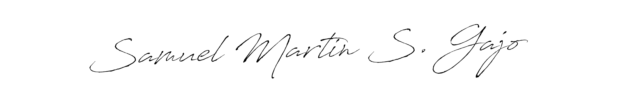 Antro_Vectra is a professional signature style that is perfect for those who want to add a touch of class to their signature. It is also a great choice for those who want to make their signature more unique. Get Samuel Martin S. Gajo name to fancy signature for free. Samuel Martin S. Gajo signature style 6 images and pictures png