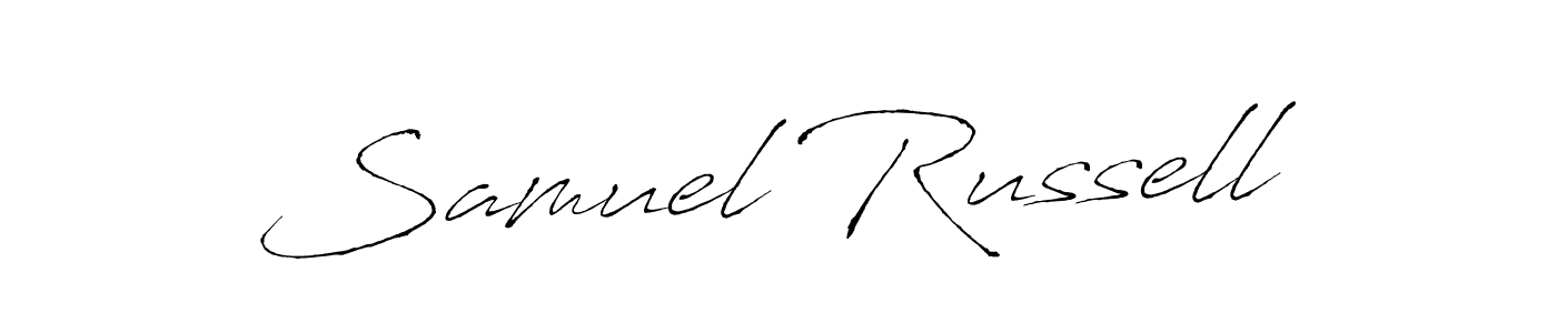 How to make Samuel Russell name signature. Use Antro_Vectra style for creating short signs online. This is the latest handwritten sign. Samuel Russell signature style 6 images and pictures png