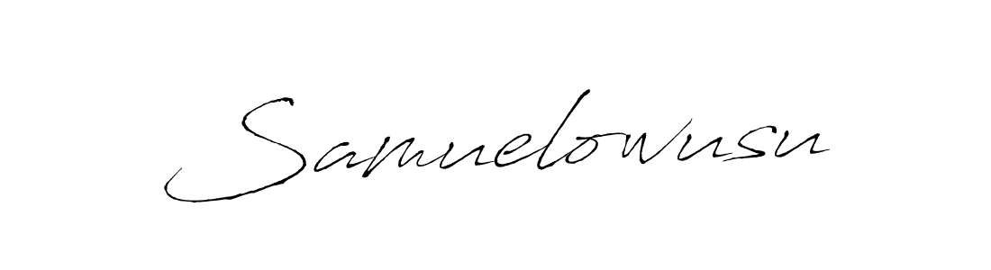 Create a beautiful signature design for name Samuelowusu. With this signature (Antro_Vectra) fonts, you can make a handwritten signature for free. Samuelowusu signature style 6 images and pictures png