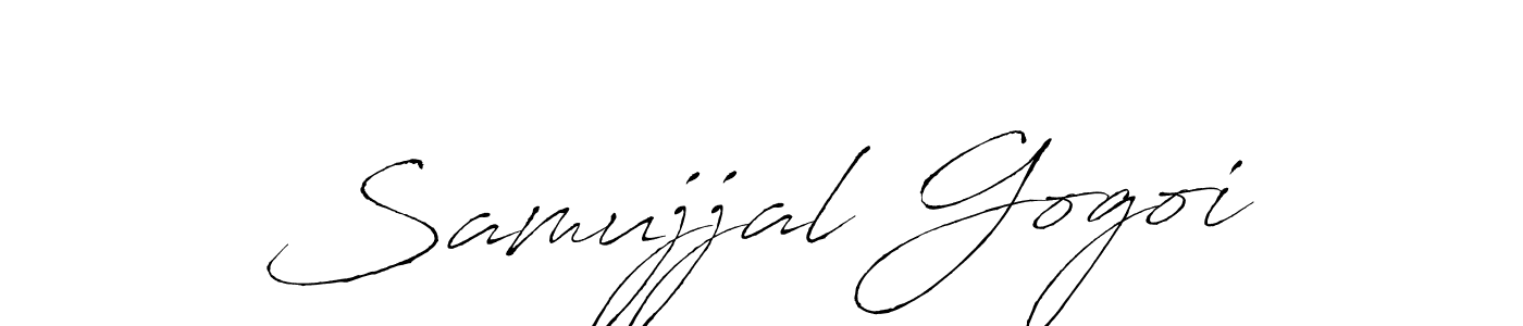 How to make Samujjal Gogoi signature? Antro_Vectra is a professional autograph style. Create handwritten signature for Samujjal Gogoi name. Samujjal Gogoi signature style 6 images and pictures png