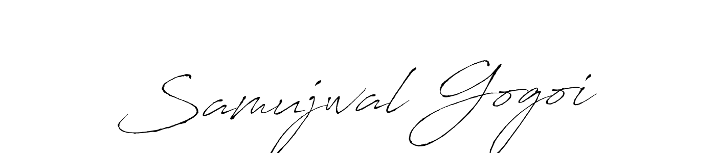 You should practise on your own different ways (Antro_Vectra) to write your name (Samujwal Gogoi) in signature. don't let someone else do it for you. Samujwal Gogoi signature style 6 images and pictures png