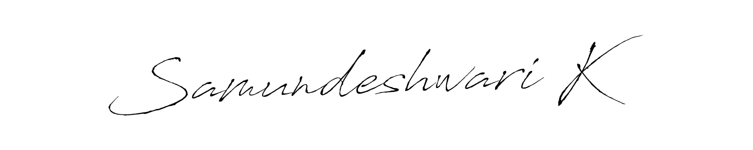 Samundeshwari K stylish signature style. Best Handwritten Sign (Antro_Vectra) for my name. Handwritten Signature Collection Ideas for my name Samundeshwari K. Samundeshwari K signature style 6 images and pictures png