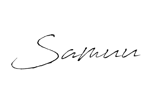 The best way (Antro_Vectra) to make a short signature is to pick only two or three words in your name. The name Samuu include a total of six letters. For converting this name. Samuu signature style 6 images and pictures png