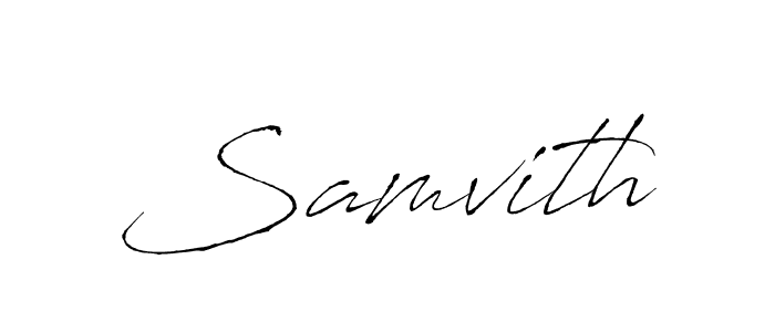 Design your own signature with our free online signature maker. With this signature software, you can create a handwritten (Antro_Vectra) signature for name Samvith. Samvith signature style 6 images and pictures png