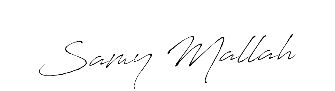 Create a beautiful signature design for name Samy Mallah. With this signature (Antro_Vectra) fonts, you can make a handwritten signature for free. Samy Mallah signature style 6 images and pictures png