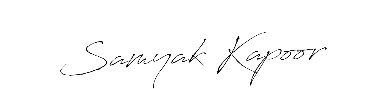 Samyak Kapoor stylish signature style. Best Handwritten Sign (Antro_Vectra) for my name. Handwritten Signature Collection Ideas for my name Samyak Kapoor. Samyak Kapoor signature style 6 images and pictures png