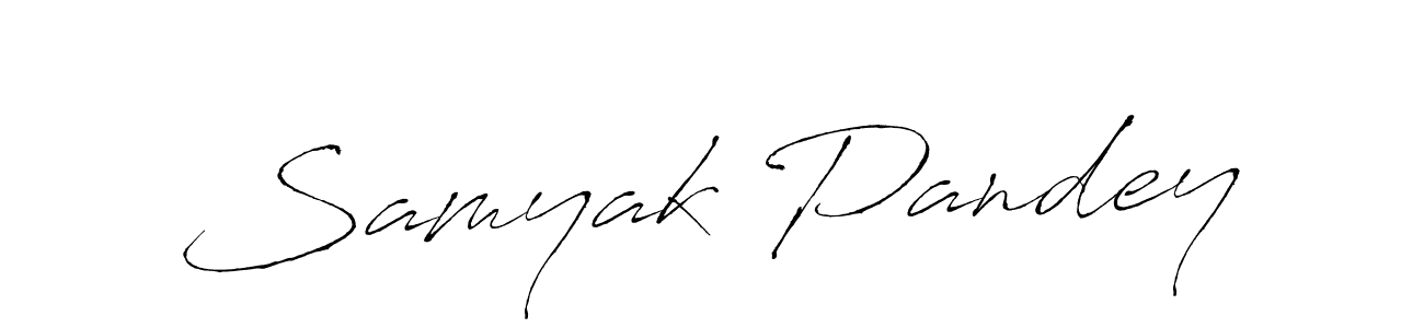 Create a beautiful signature design for name Samyak Pandey. With this signature (Antro_Vectra) fonts, you can make a handwritten signature for free. Samyak Pandey signature style 6 images and pictures png