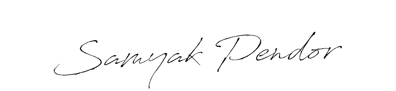 Use a signature maker to create a handwritten signature online. With this signature software, you can design (Antro_Vectra) your own signature for name Samyak Pendor. Samyak Pendor signature style 6 images and pictures png