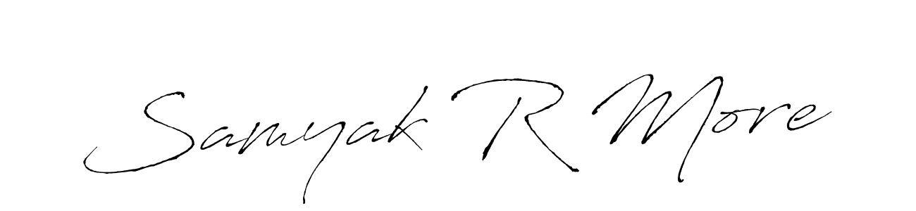 Use a signature maker to create a handwritten signature online. With this signature software, you can design (Antro_Vectra) your own signature for name Samyak R More. Samyak R More signature style 6 images and pictures png