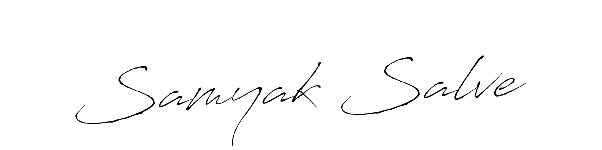 How to make Samyak Salve name signature. Use Antro_Vectra style for creating short signs online. This is the latest handwritten sign. Samyak Salve signature style 6 images and pictures png