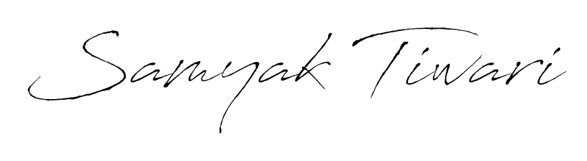 Use a signature maker to create a handwritten signature online. With this signature software, you can design (Antro_Vectra) your own signature for name Samyak Tiwari. Samyak Tiwari signature style 6 images and pictures png
