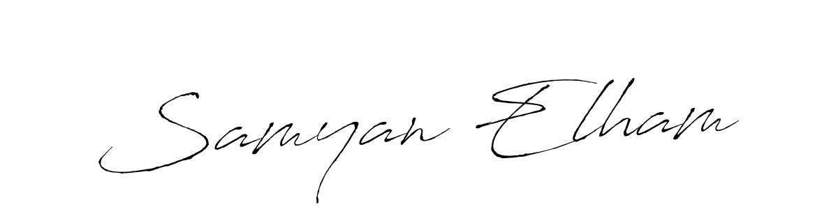 Make a beautiful signature design for name Samyan Elham. Use this online signature maker to create a handwritten signature for free. Samyan Elham signature style 6 images and pictures png