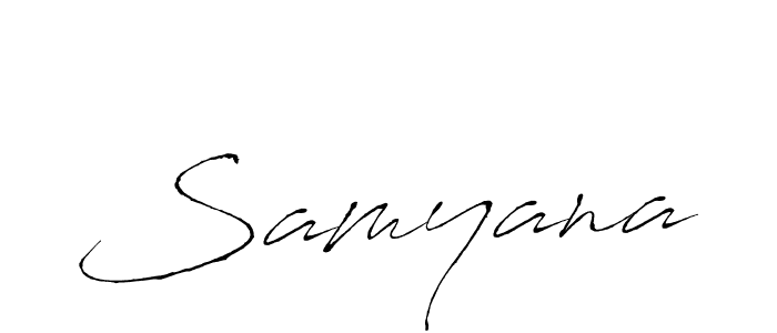 Make a beautiful signature design for name Samyana. With this signature (Antro_Vectra) style, you can create a handwritten signature for free. Samyana signature style 6 images and pictures png