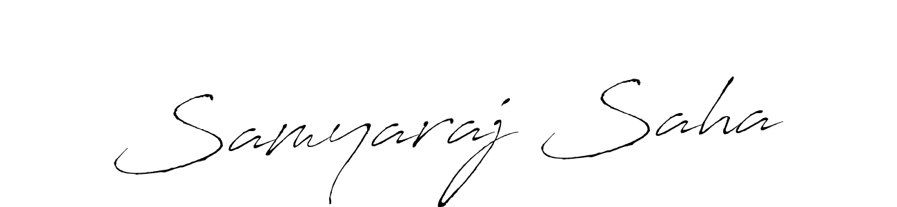 Make a beautiful signature design for name Samyaraj Saha. With this signature (Antro_Vectra) style, you can create a handwritten signature for free. Samyaraj Saha signature style 6 images and pictures png