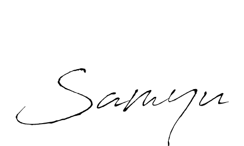 Samyu stylish signature style. Best Handwritten Sign (Antro_Vectra) for my name. Handwritten Signature Collection Ideas for my name Samyu. Samyu signature style 6 images and pictures png
