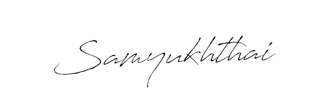 You should practise on your own different ways (Antro_Vectra) to write your name (Samyukhthai) in signature. don't let someone else do it for you. Samyukhthai signature style 6 images and pictures png